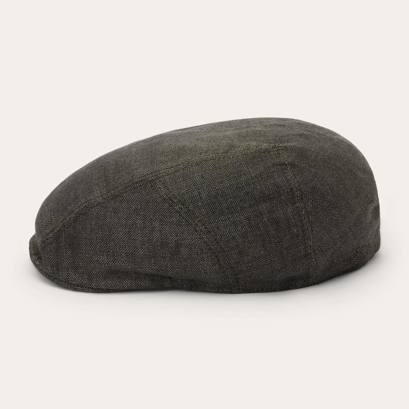 Men/Women Caps &amp; Truckers | Stetson Herringbone Linen Ivy Cap Olive Herringbone