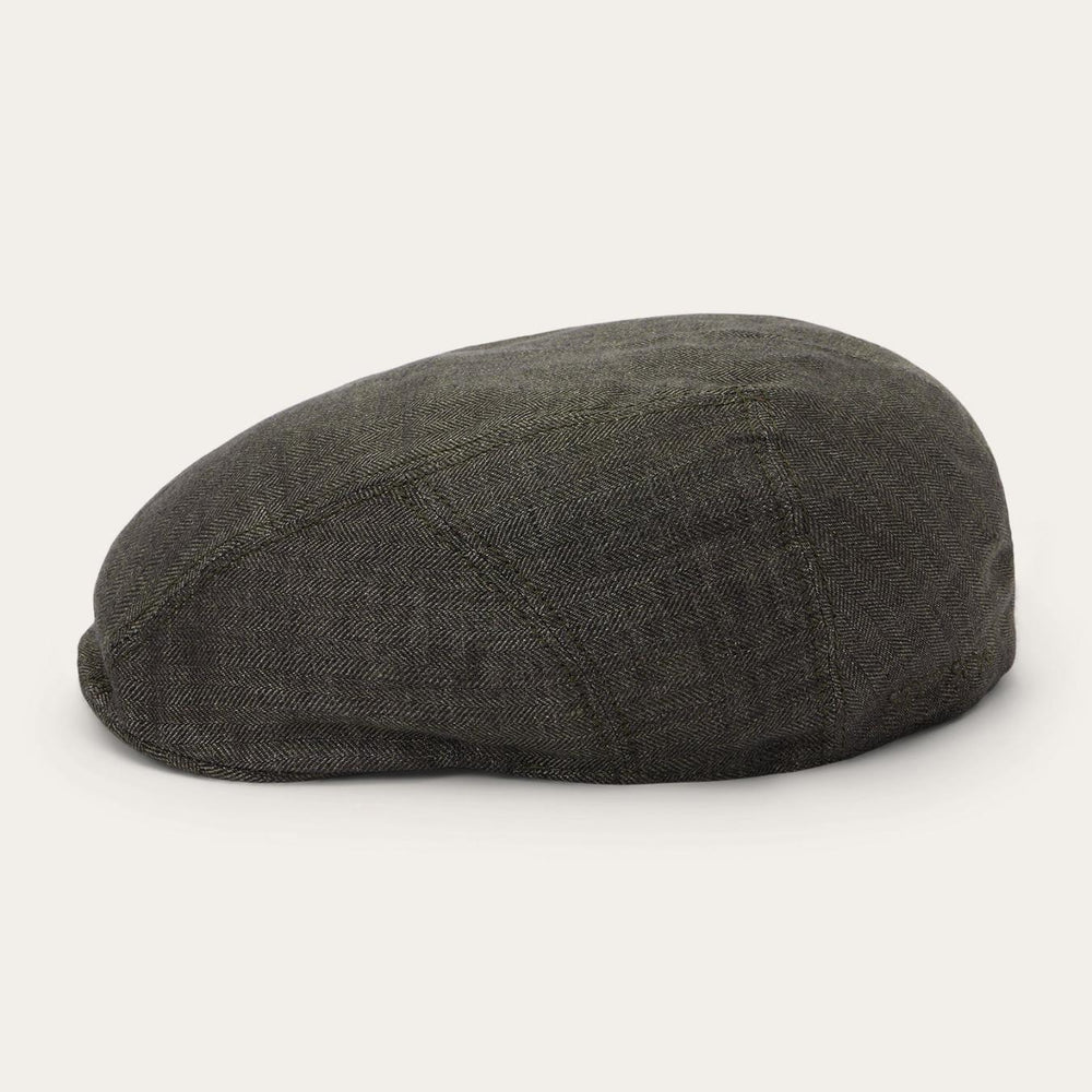 Men/Women Caps &amp; Truckers | Stetson Herringbone Linen Ivy Cap Olive Herringbone