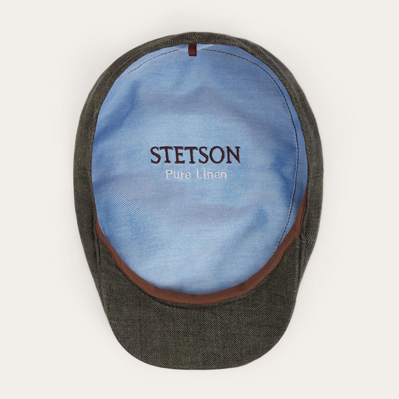 Men/Women Caps &amp; Truckers | Stetson Herringbone Linen Ivy Cap Olive Herringbone