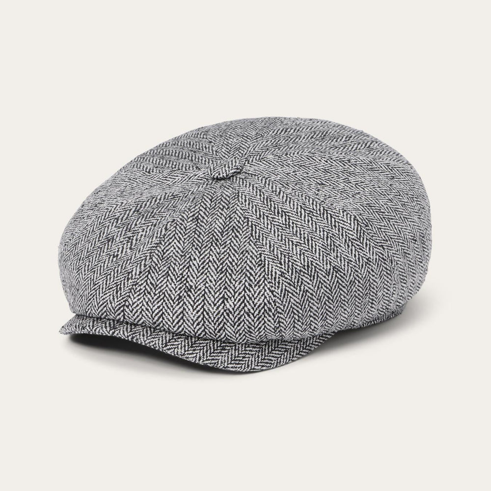 Men/Women Caps &amp; Truckers | Stetson Herringbone Silk Hatteras Black Herringbone