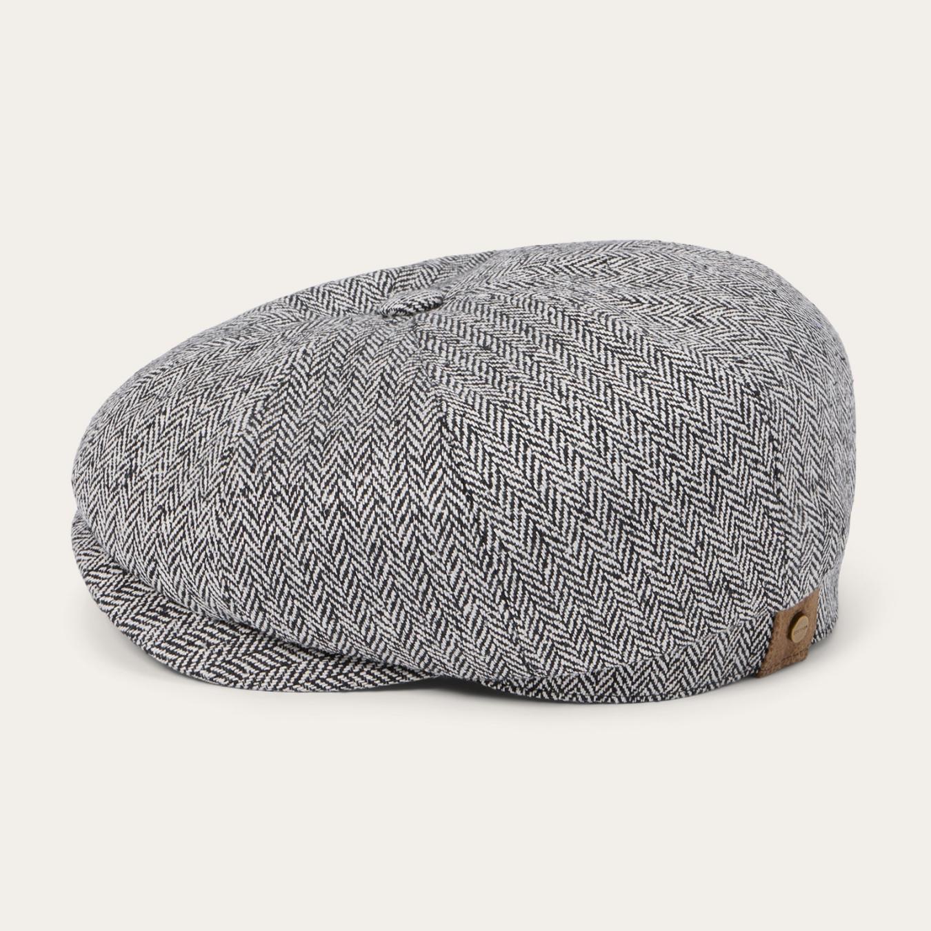 Men/Women Caps &amp; Truckers | Stetson Herringbone Silk Hatteras Black Herringbone