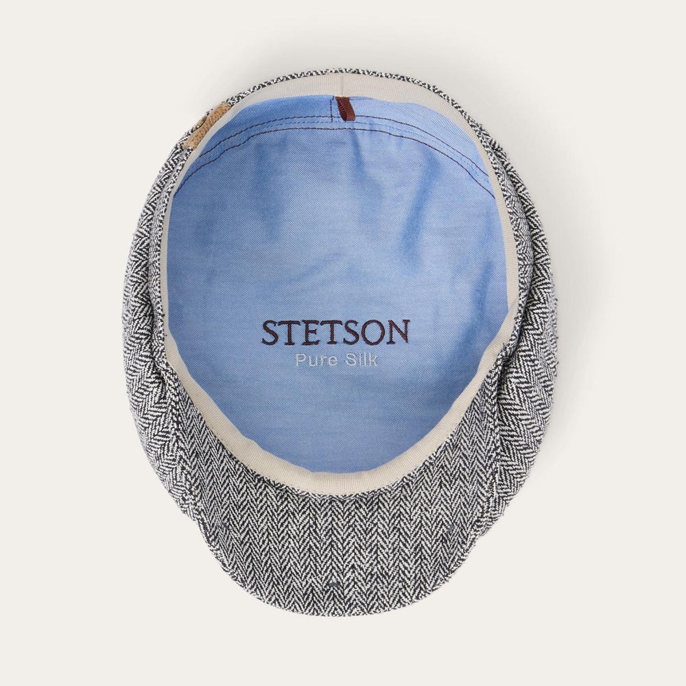 Men/Women Caps &amp; Truckers | Stetson Herringbone Silk Hatteras Black Herringbone