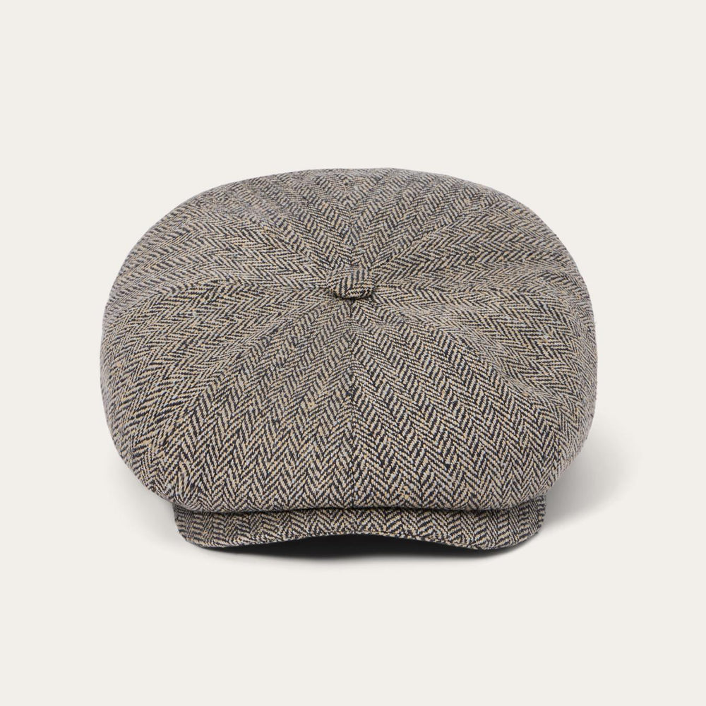 Men/Women Caps &amp; Truckers | Stetson Herringbone Silk Hatteras Black/brown Herringbone
