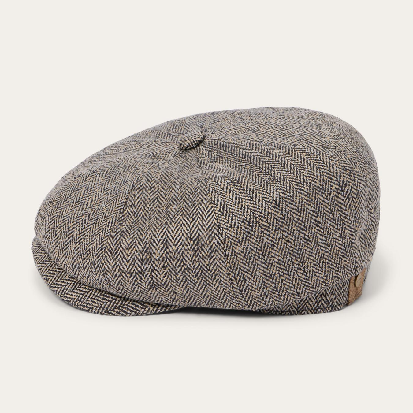 Men/Women Caps &amp; Truckers | Stetson Herringbone Silk Hatteras Black/brown Herringbone