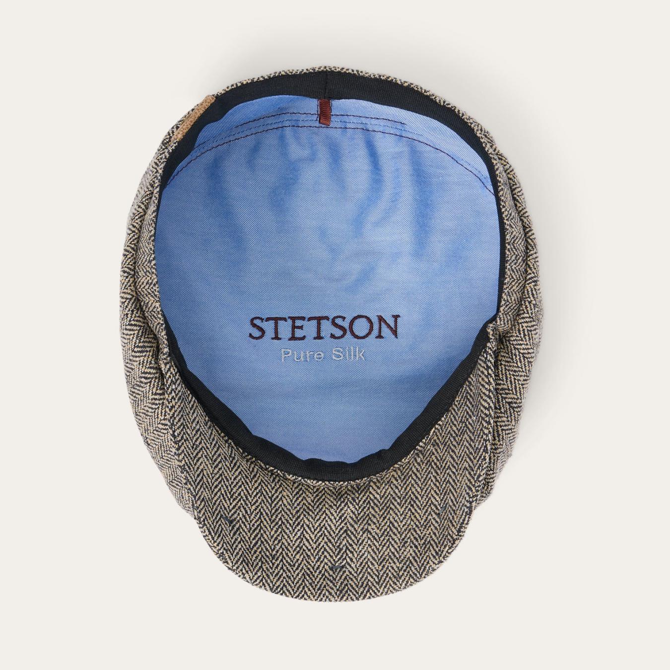 Men/Women Caps &amp; Truckers | Stetson Herringbone Silk Hatteras Black/brown Herringbone