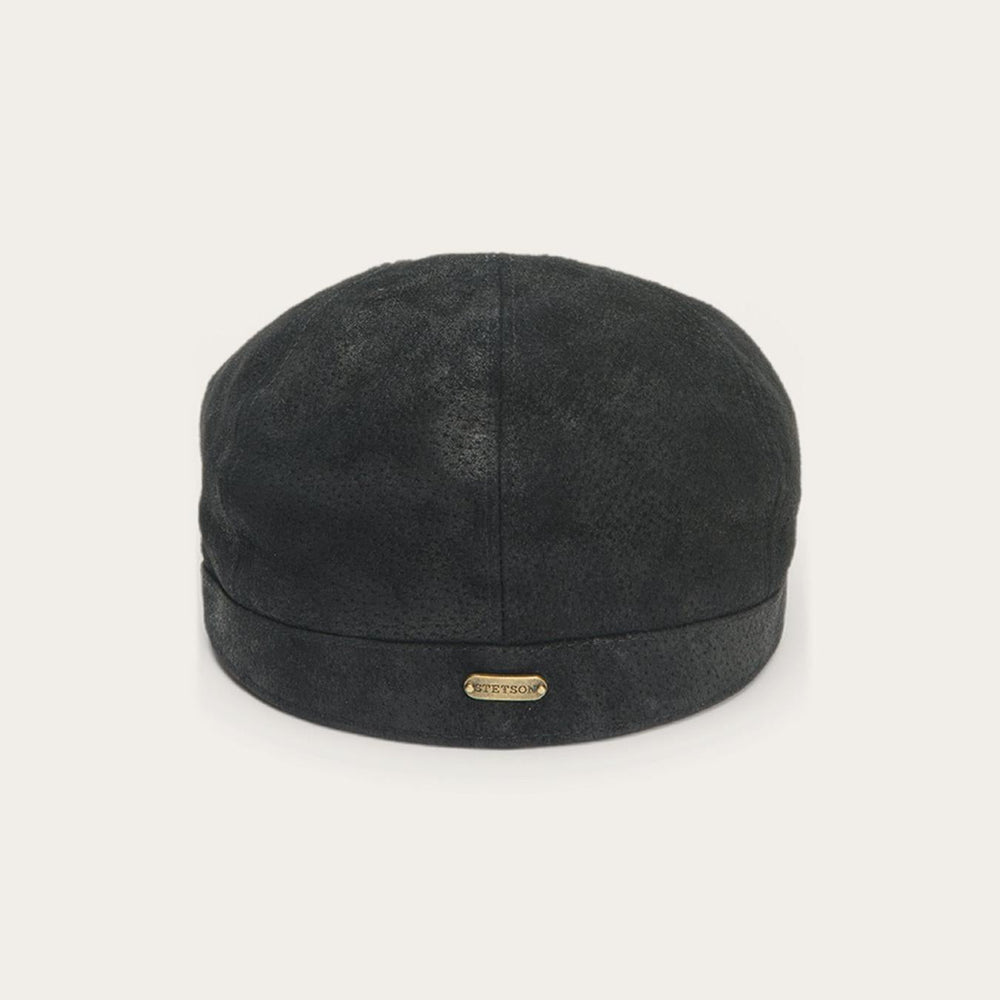 Men/Women Caps &amp; Truckers | Stetson Hood Weathered Leather Ivy Cap Black