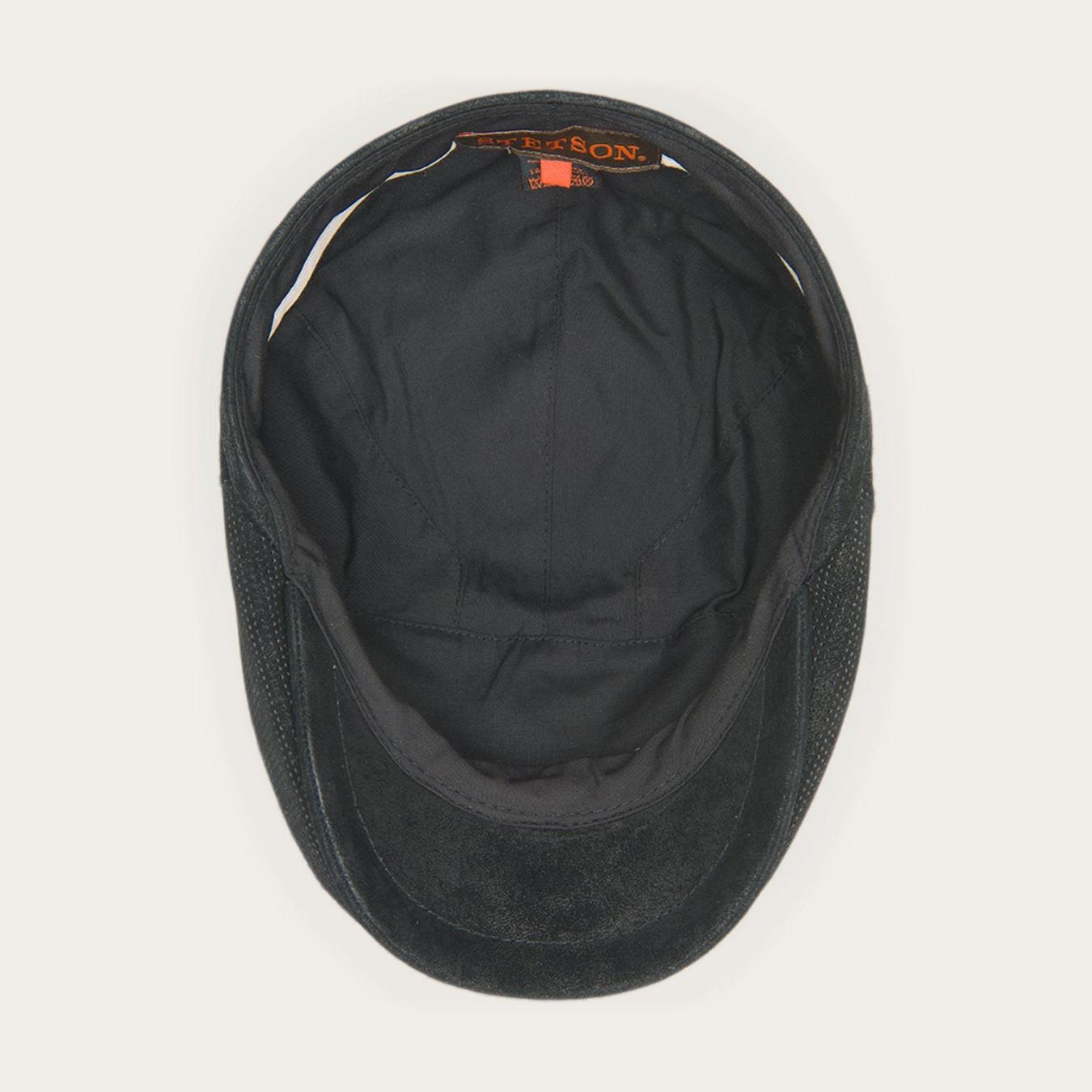 Men/Women Caps &amp; Truckers | Stetson Hood Weathered Leather Ivy Cap Black