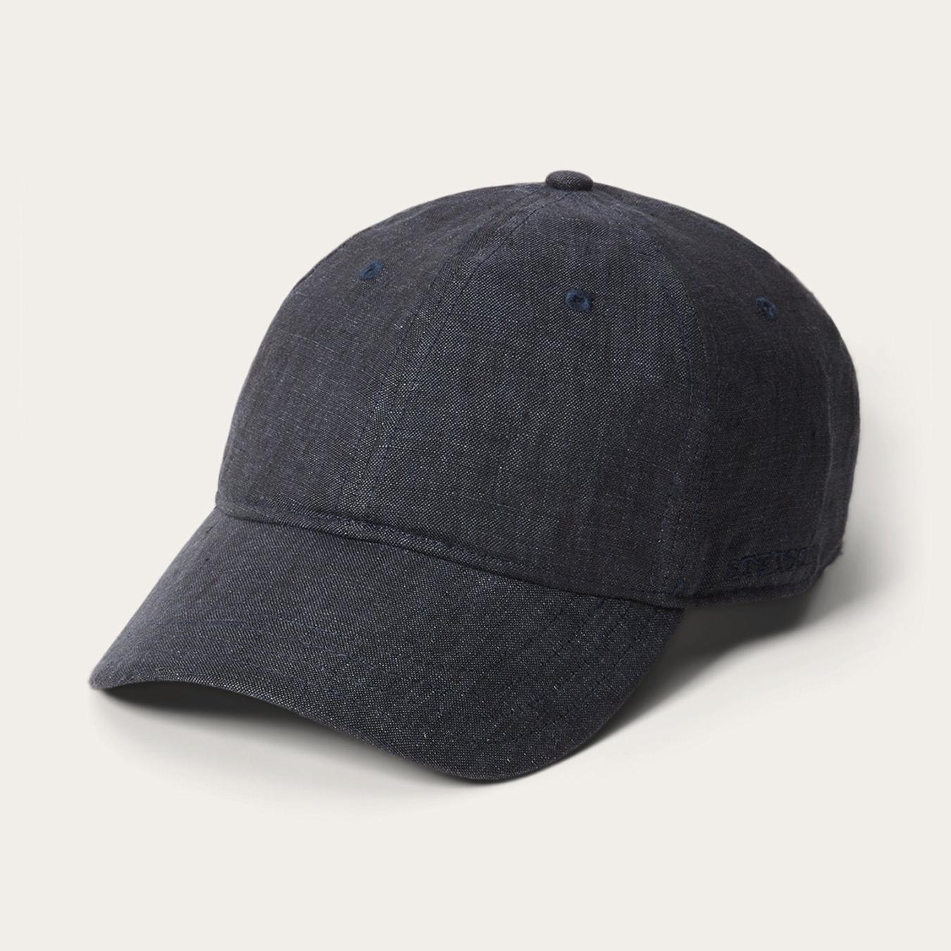 Men/Women Caps &amp; Truckers | Stetson Linen Baseball Cap Dark Grey