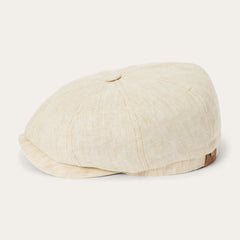 Men/Women Caps &amp; Truckers | Stetson Linen Hatteras Newsboy Beige