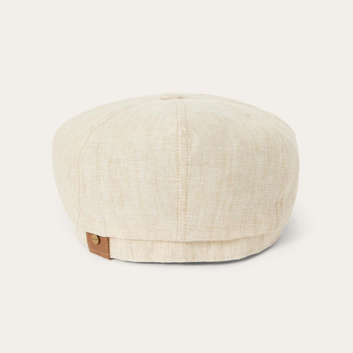 Men/Women Caps &amp; Truckers | Stetson Linen Hatteras Newsboy Beige