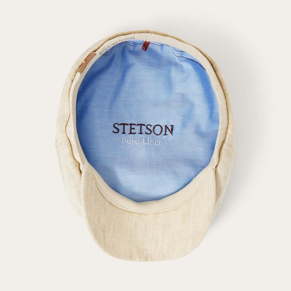 Men/Women Caps &amp; Truckers | Stetson Linen Hatteras Newsboy Beige
