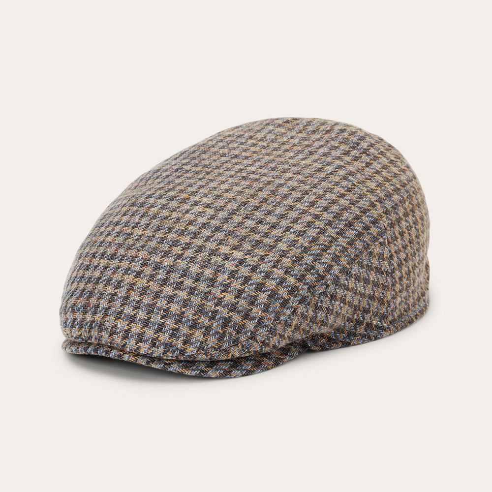 Men/Women Caps &amp; Truckers | Stetson Linen/Cotton Houndstooth Driver Cap Multicolor Houndstooth