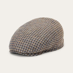 Men/Women Caps &amp; Truckers | Stetson Linen/Cotton Houndstooth Driver Cap Multicolor Houndstooth