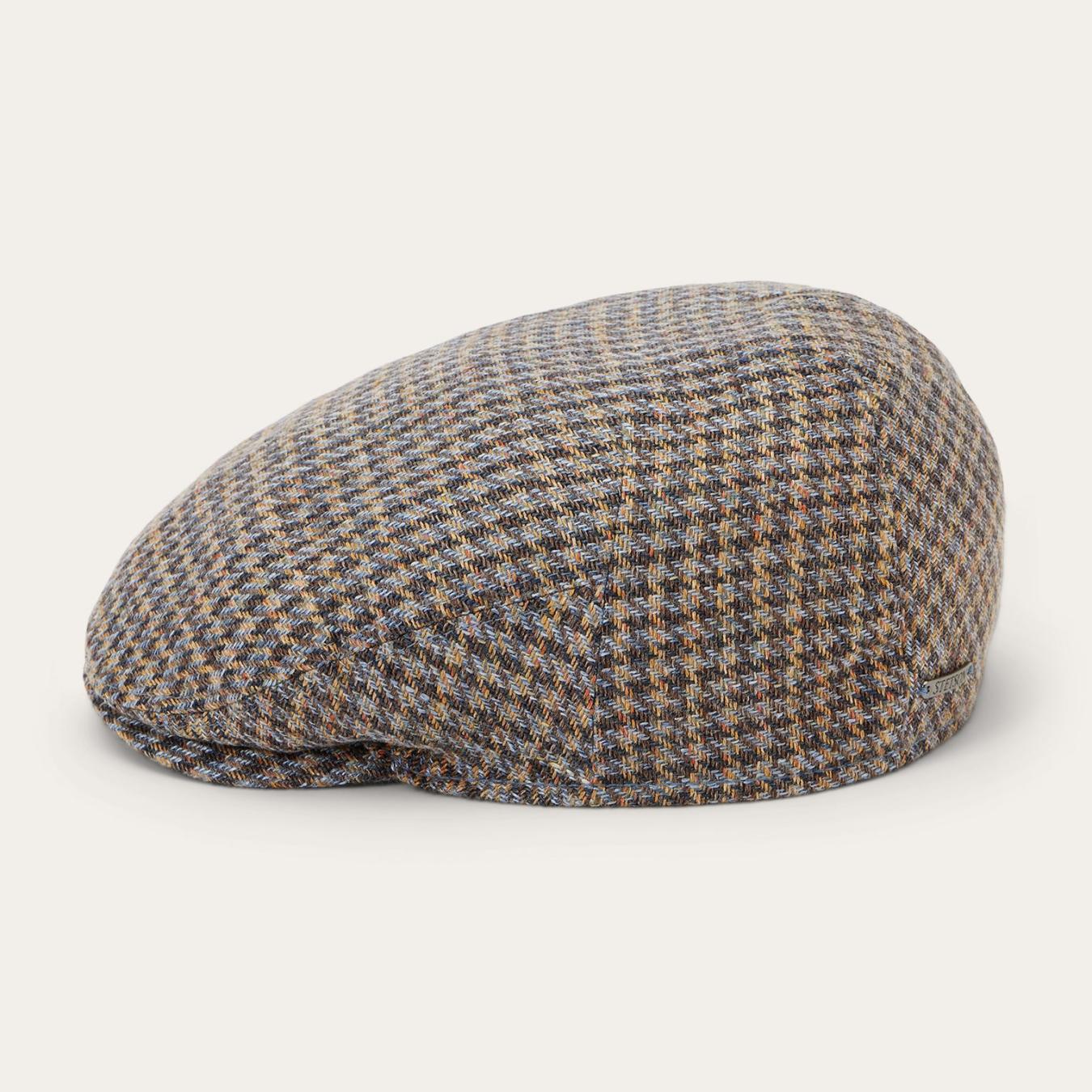 Men/Women Caps &amp; Truckers | Stetson Linen/Cotton Houndstooth Driver Cap Multicolor Houndstooth