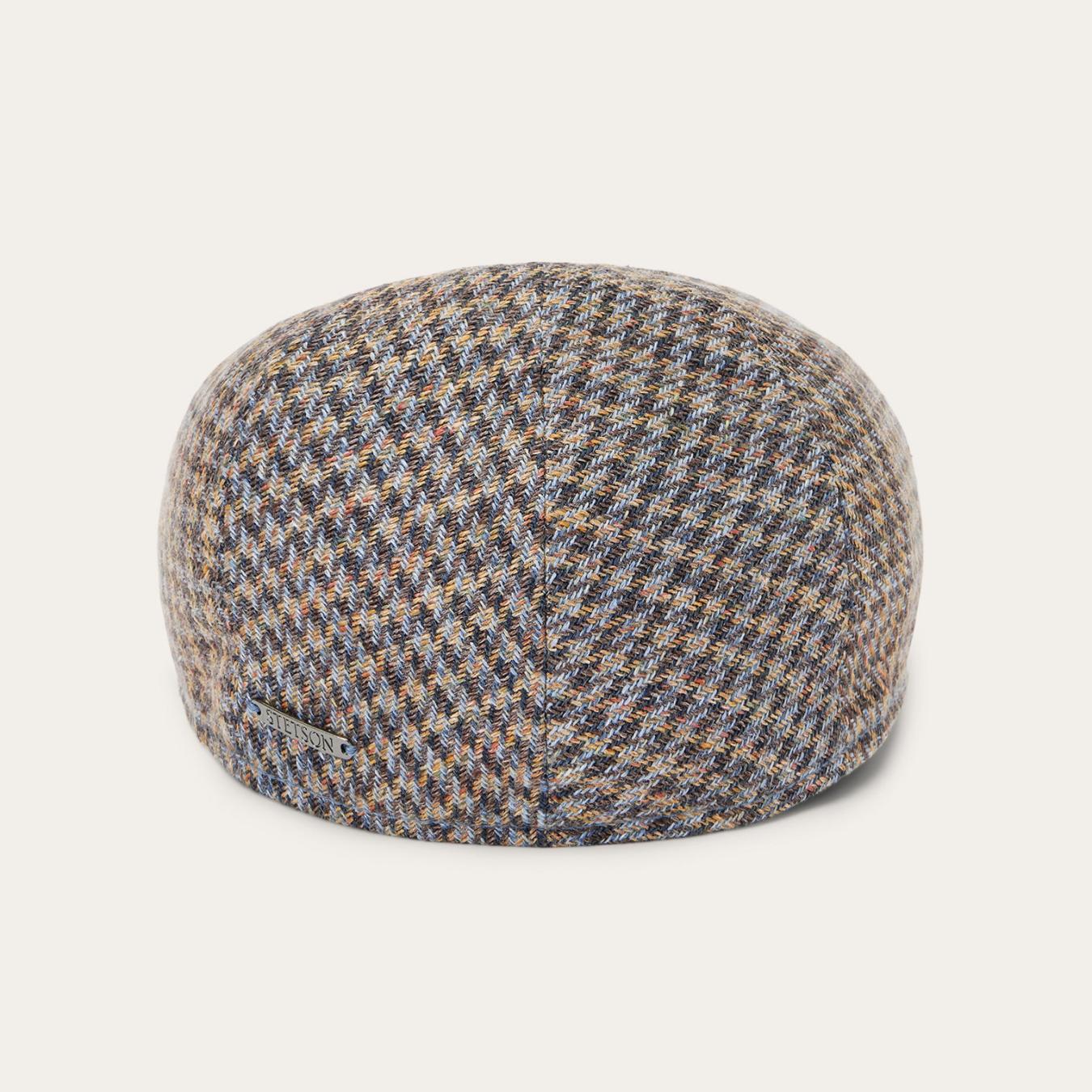 Men/Women Caps &amp; Truckers | Stetson Linen/Cotton Houndstooth Driver Cap Multicolor Houndstooth
