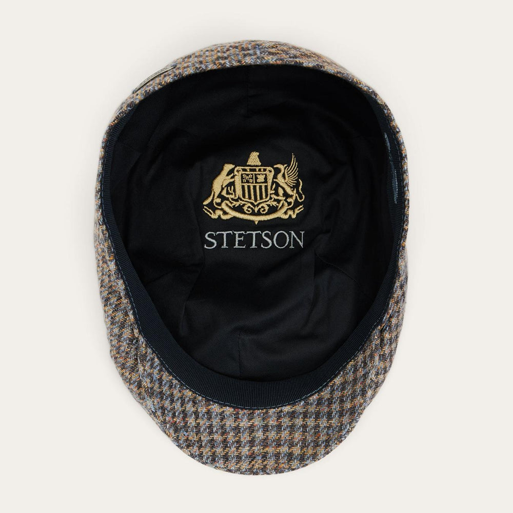 Men/Women Caps &amp; Truckers | Stetson Linen/Cotton Houndstooth Driver Cap Multicolor Houndstooth