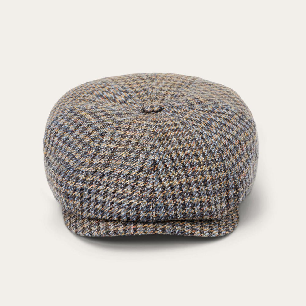 Men/Women Caps &amp; Truckers | Stetson Linen/Cotton Houndstooth Hatteras Multicolor Houndstooth