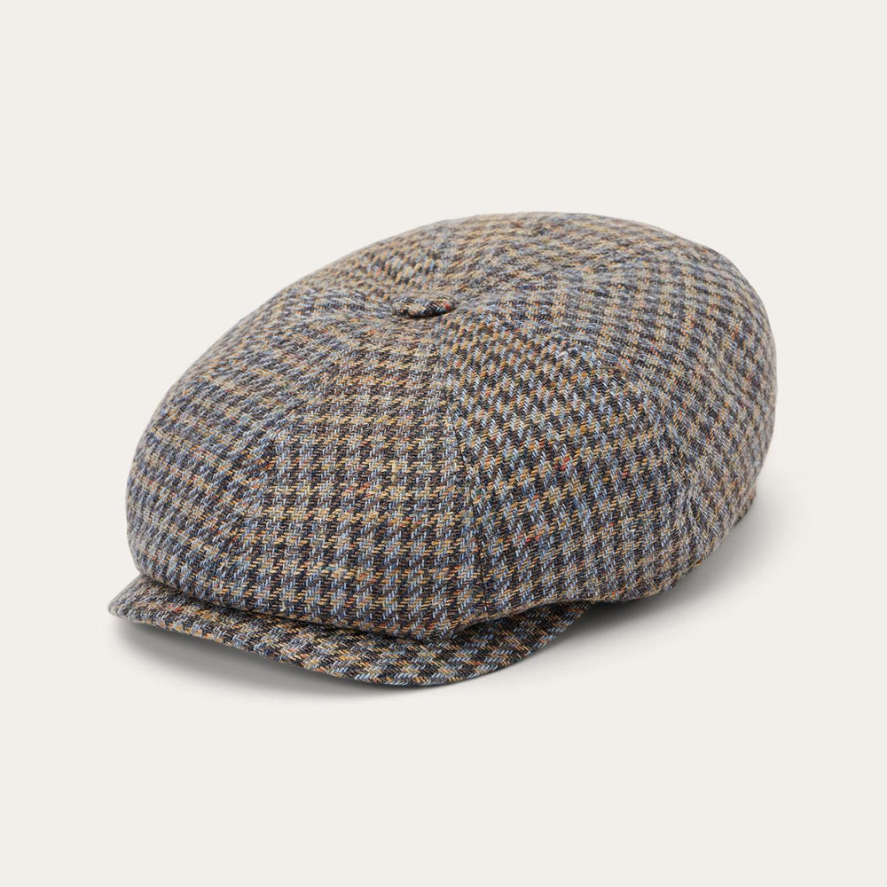 Men/Women Caps &amp; Truckers | Stetson Linen/Cotton Houndstooth Hatteras Multicolor Houndstooth