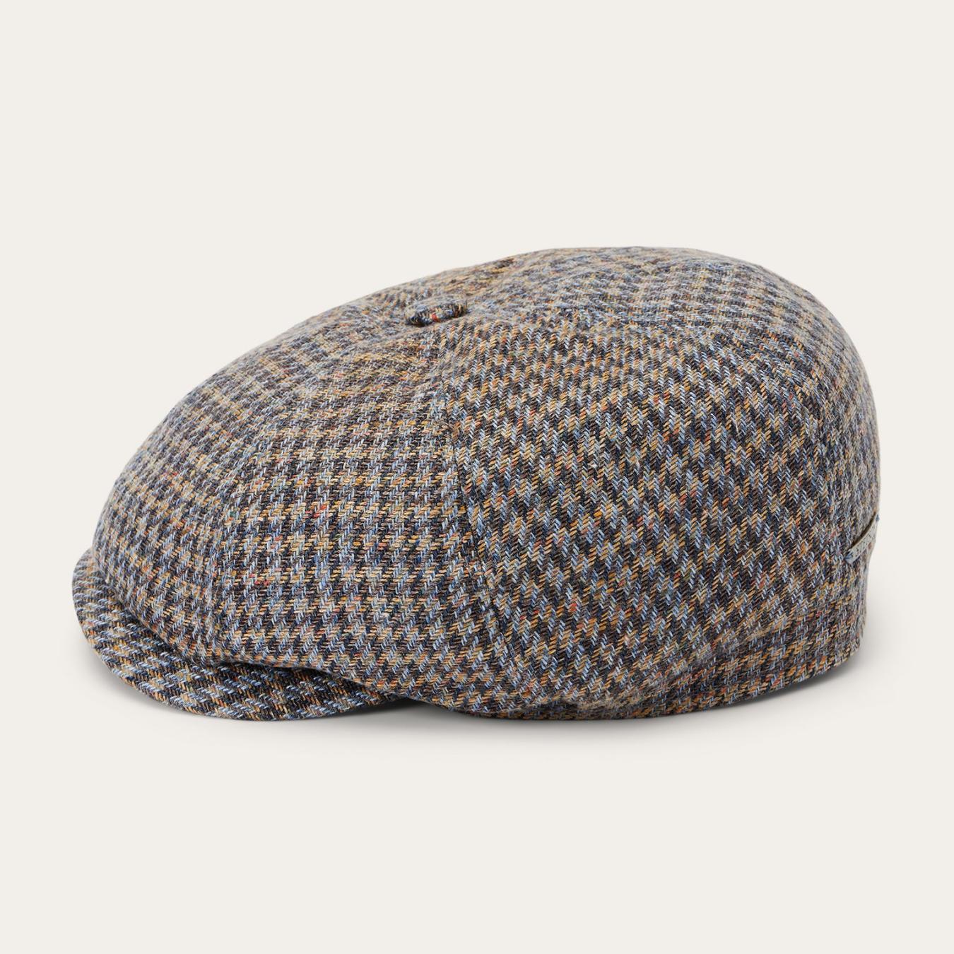 Men/Women Caps &amp; Truckers | Stetson Linen/Cotton Houndstooth Hatteras Multicolor Houndstooth