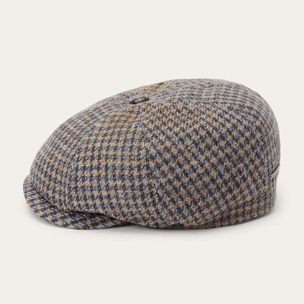 Men/Women Caps &amp; Truckers | Stetson Linen/Cotton Houndstooth Hatteras Multicolor Houndstooth