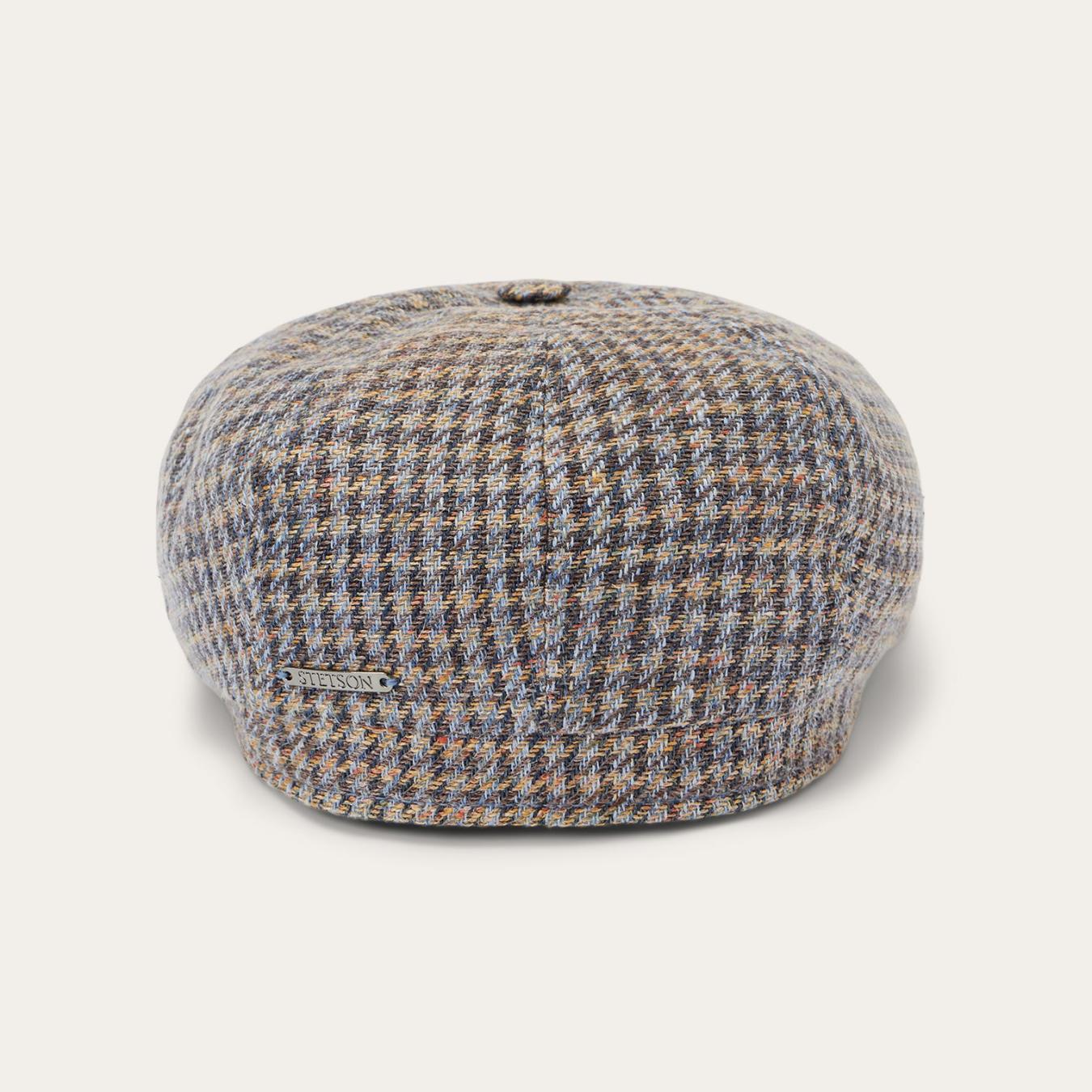 Men/Women Caps &amp; Truckers | Stetson Linen/Cotton Houndstooth Hatteras Multicolor Houndstooth