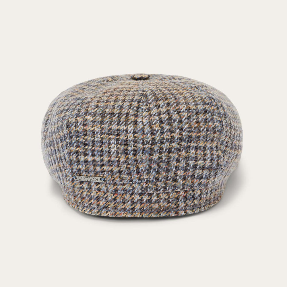 Men/Women Caps &amp; Truckers | Stetson Linen/Cotton Houndstooth Hatteras Multicolor Houndstooth