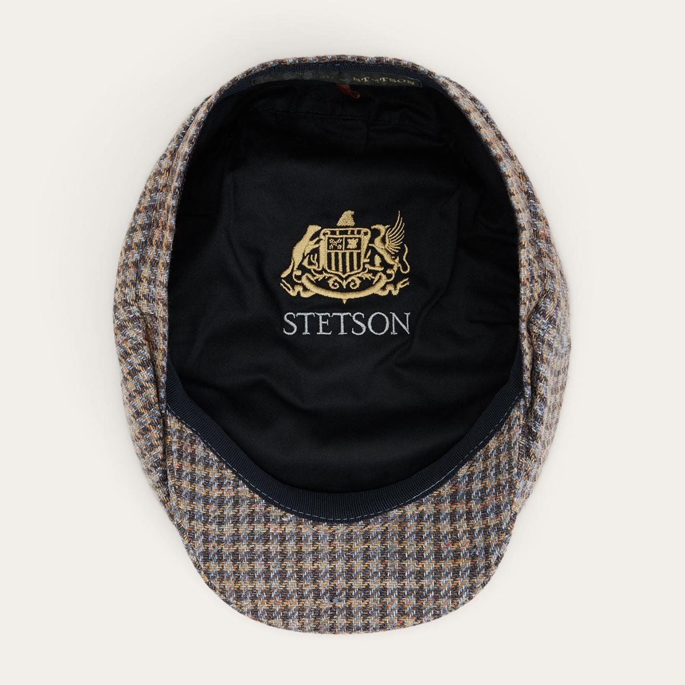 Men/Women Caps &amp; Truckers | Stetson Linen/Cotton Houndstooth Hatteras Multicolor Houndstooth