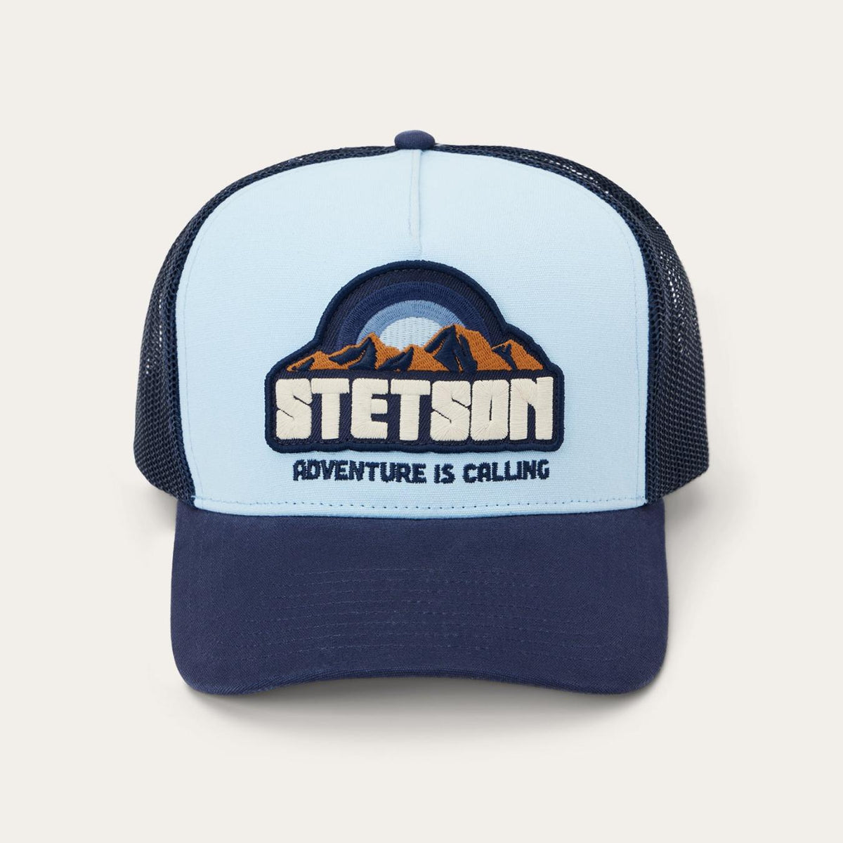 Men/Women Caps &amp; Truckers | Stetson Mountain Sunset Trucker Cap Light Blue / Navy