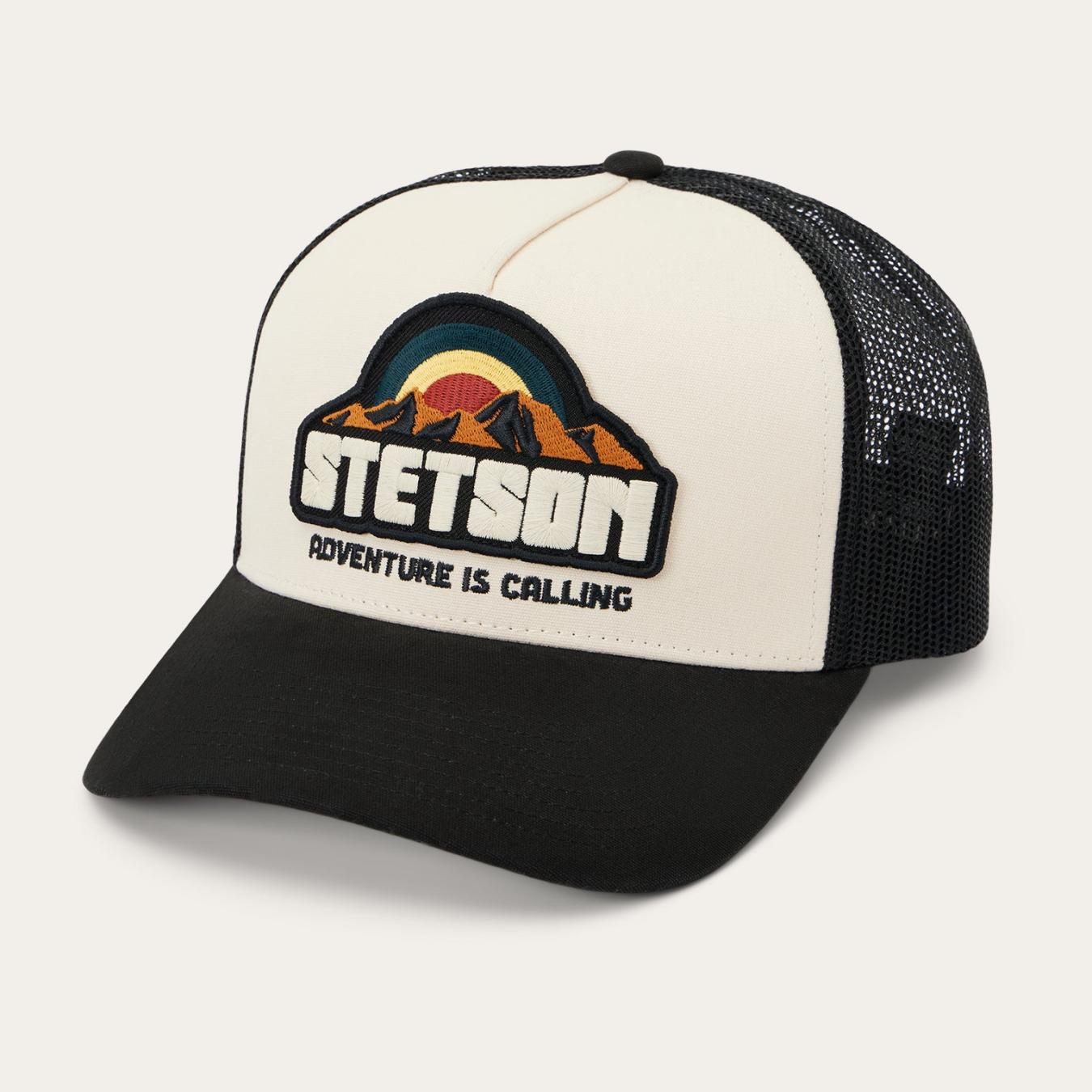 Men/Women Caps &amp; Truckers | Stetson Mountain Sunset Trucker Cap Off White / Black