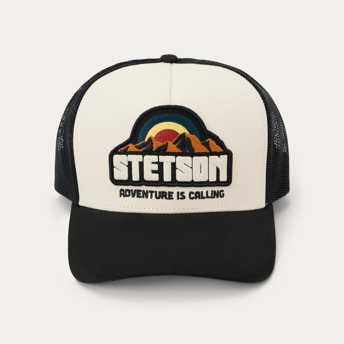 Men/Women Caps &amp; Truckers | Stetson Mountain Sunset Trucker Cap Off White / Black