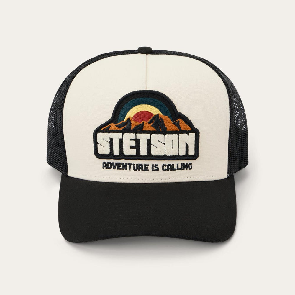 Men/Women Caps &amp; Truckers | Stetson Mountain Sunset Trucker Cap Off White / Black