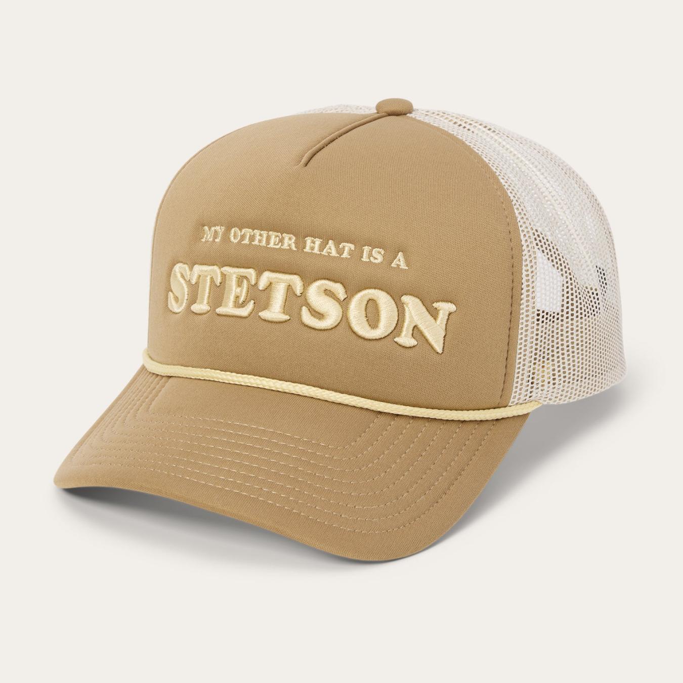 Men/Women Caps &amp; Truckers | Stetson My Other Hat Is A Stetson Trucker Cap Tan