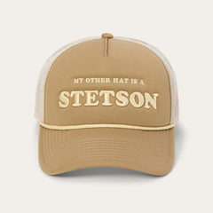 Men/Women Caps &amp; Truckers | Stetson My Other Hat Is A Stetson Trucker Cap Tan