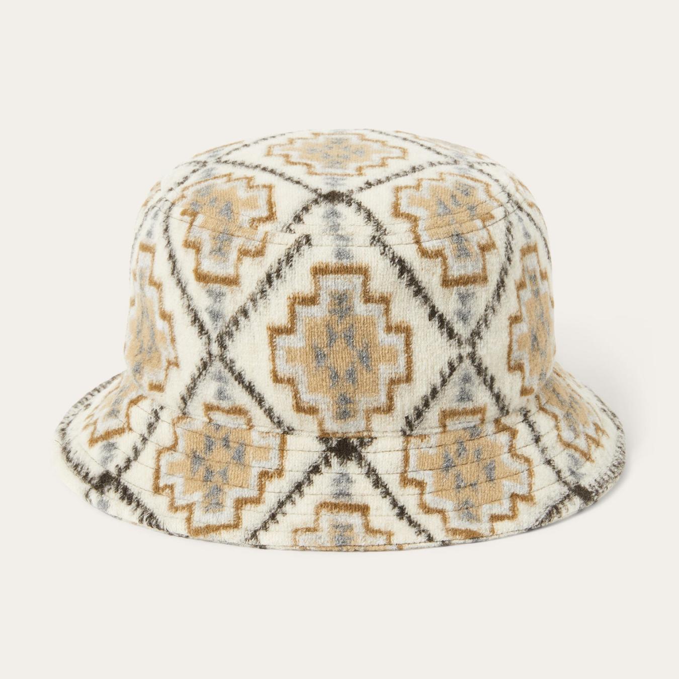 Men/Women Caps &amp; Truckers | Stetson Navajo Jersey Bucket Hat Off White / Beige
