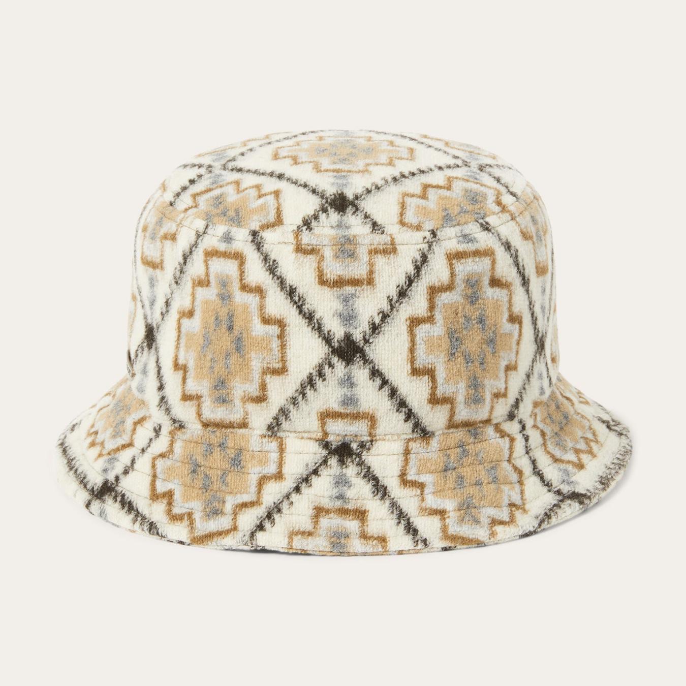 Men/Women Caps &amp; Truckers | Stetson Navajo Jersey Bucket Hat Off White / Beige