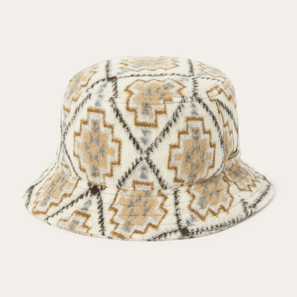Men/Women Caps &amp; Truckers | Stetson Navajo Jersey Bucket Hat Off White / Beige