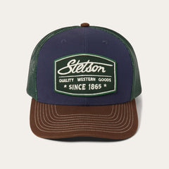Men/Women Caps &amp; Truckers | Stetson Navy Heritage Script Trucker Cap Navy