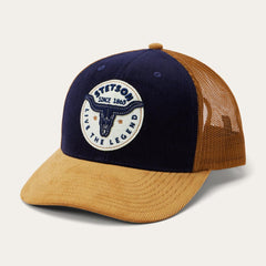 Men/Women Caps &amp; Truckers | Stetson Navy Longhorn Trucker Cap Navy