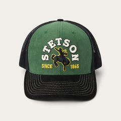 Men/Women Caps &amp; Truckers | Stetson Olive Cowboy Trucker Cap Olive