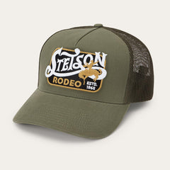 Men/Women Caps &amp; Truckers | Stetson Rodeo Patch Trucker Cap Olive
