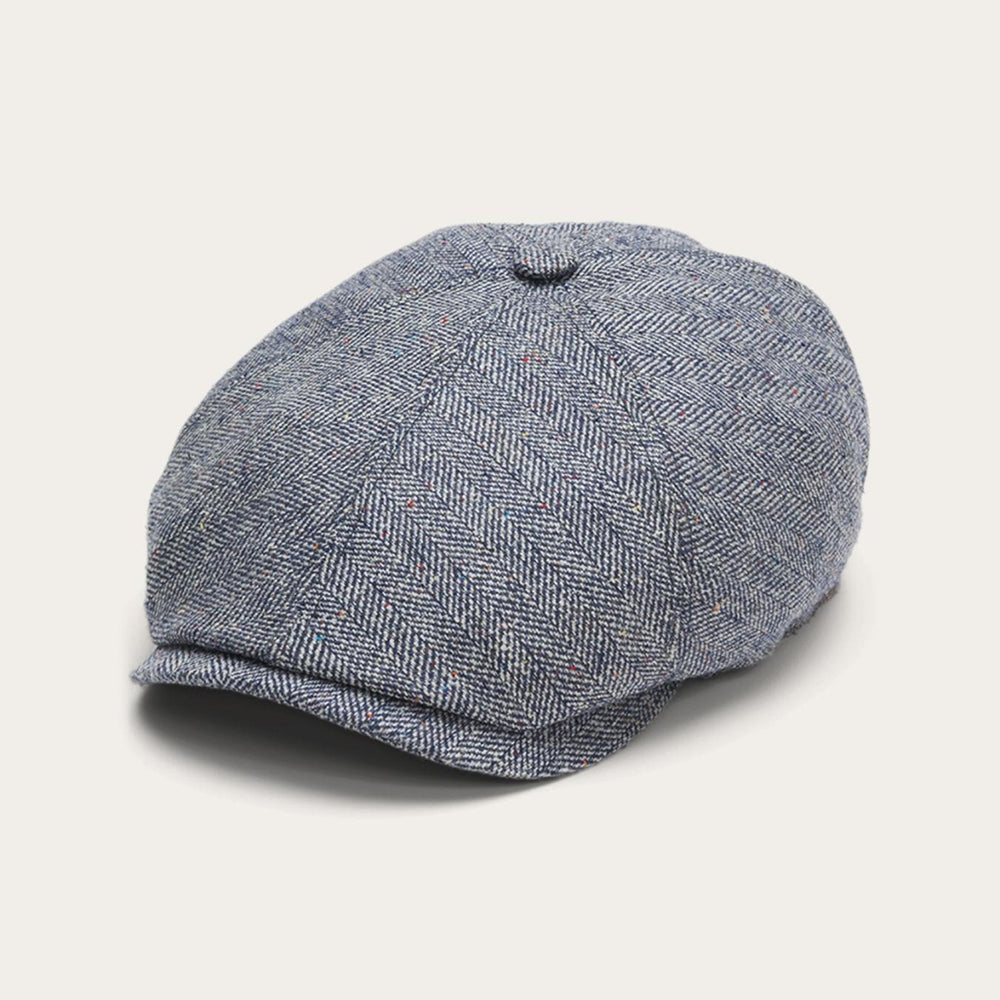 Men/Women Caps &amp; Truckers | Stetson Silk Six-Panel Cap Blue Herringbone