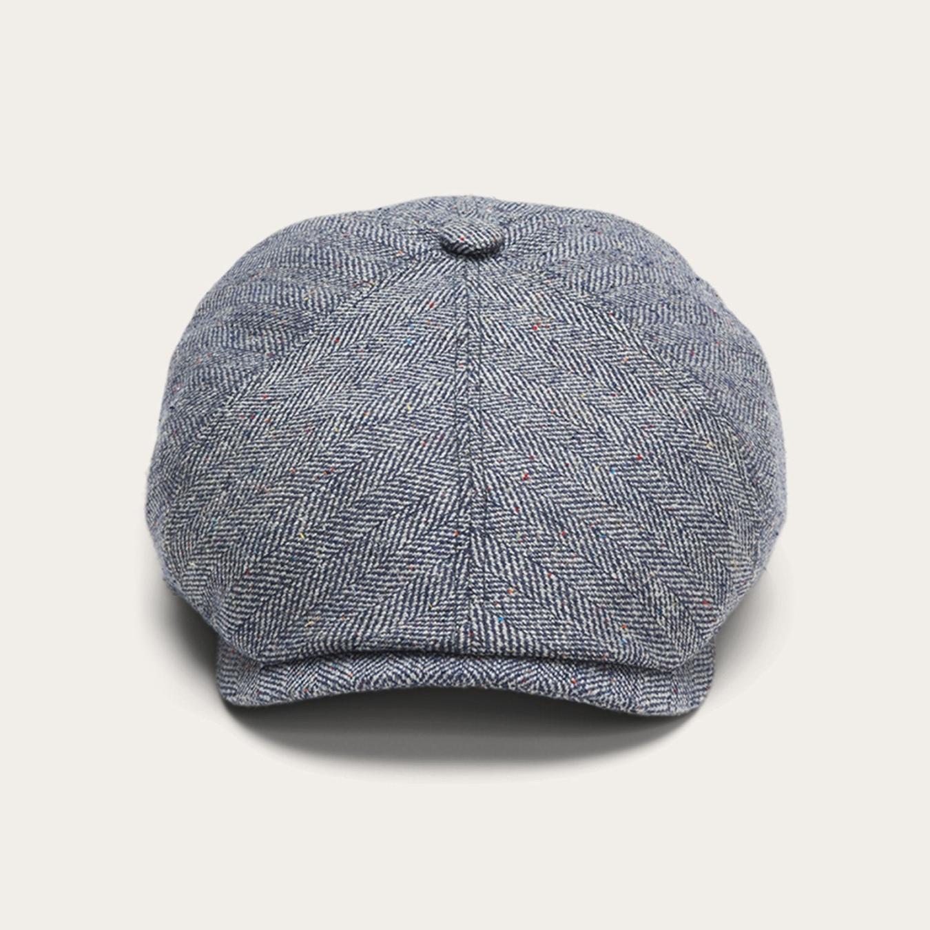 Men/Women Caps &amp; Truckers | Stetson Silk Six-Panel Cap Blue Herringbone