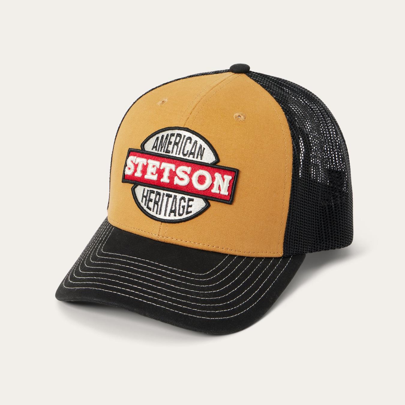 Men/Women Caps &amp; Truckers | Stetson Tan Americana Trucker Cap Tan