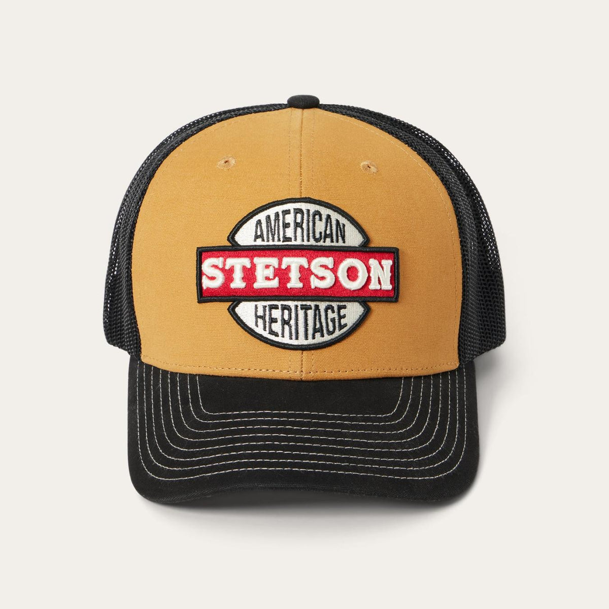 Men/Women Caps &amp; Truckers | Stetson Tan Americana Trucker Cap Tan