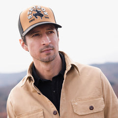 Men/Women Caps &amp; Truckers | Stetson Tan Cowboy Trucker Cap Tan