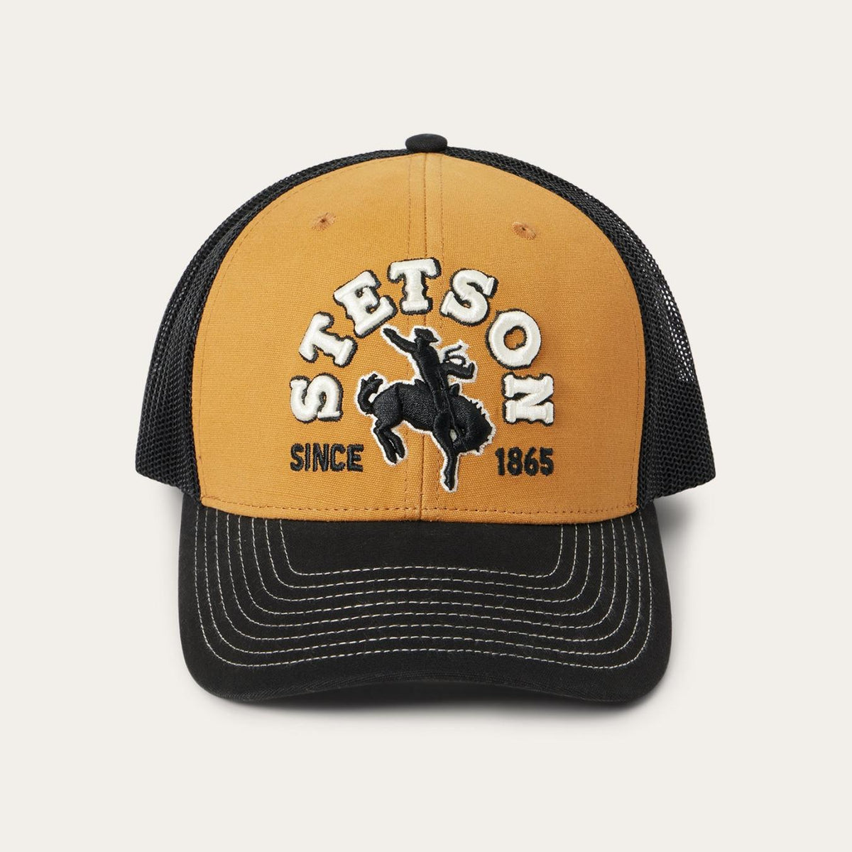 Men/Women Caps &amp; Truckers | Stetson Tan Cowboy Trucker Cap Tan
