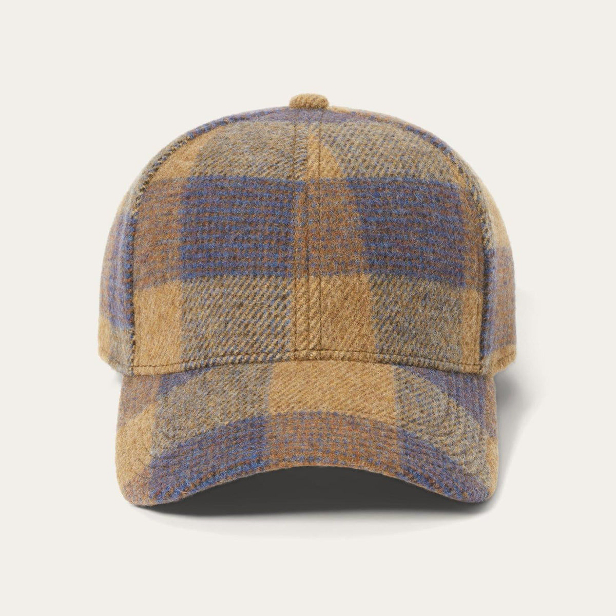 Men/Women Caps &amp; Truckers | Stetson Wool Check Baseball Cap Cognac/sand/blue