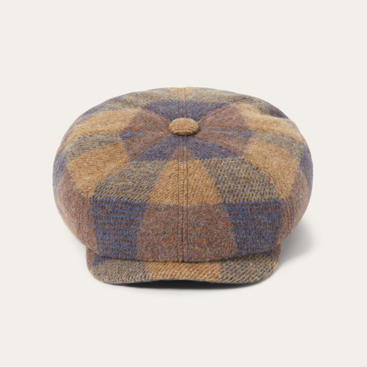 Men/Women Caps &amp; Truckers | Stetson Wool Check Hatteras Cognac/sand/blue