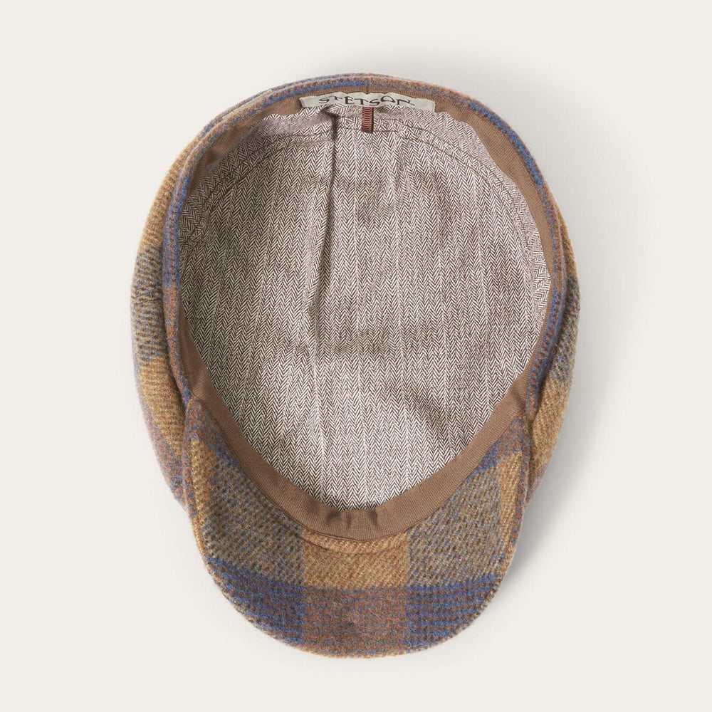 Men/Women Caps &amp; Truckers | Stetson Wool Check Hatteras Cognac/sand/blue