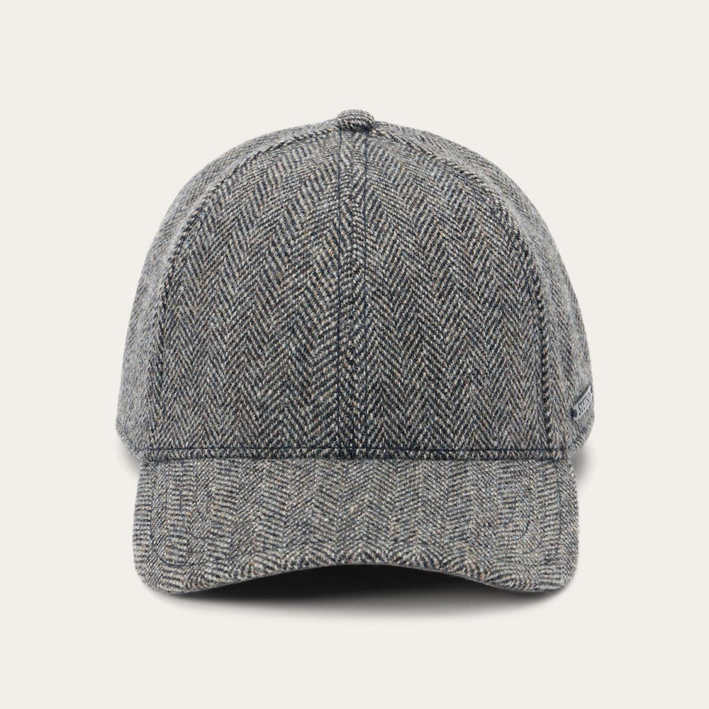 Men/Women Caps &amp; Truckers | Stetson Wool Herringbone Baseball Cap Anthra Melange Herringbone